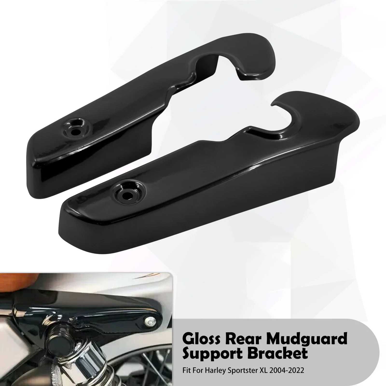 

Мотоциклетный глянцевый матовый черный короткий задний крыло Поддержка кронштейн указатели поворота стойки для Harley Sportster XL883 1200 04-Up