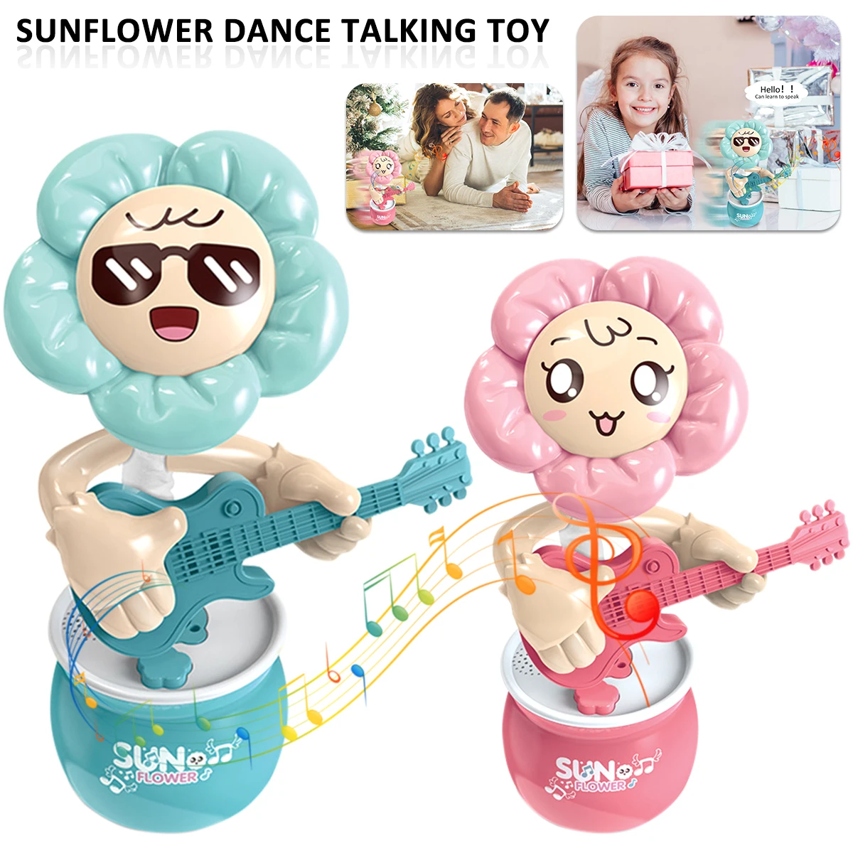 

Dancing Sunflower Toy Kids Rock Sunflower Toy with Singing Dancing Walking Function with 60 Songs for home decor Kids Gift