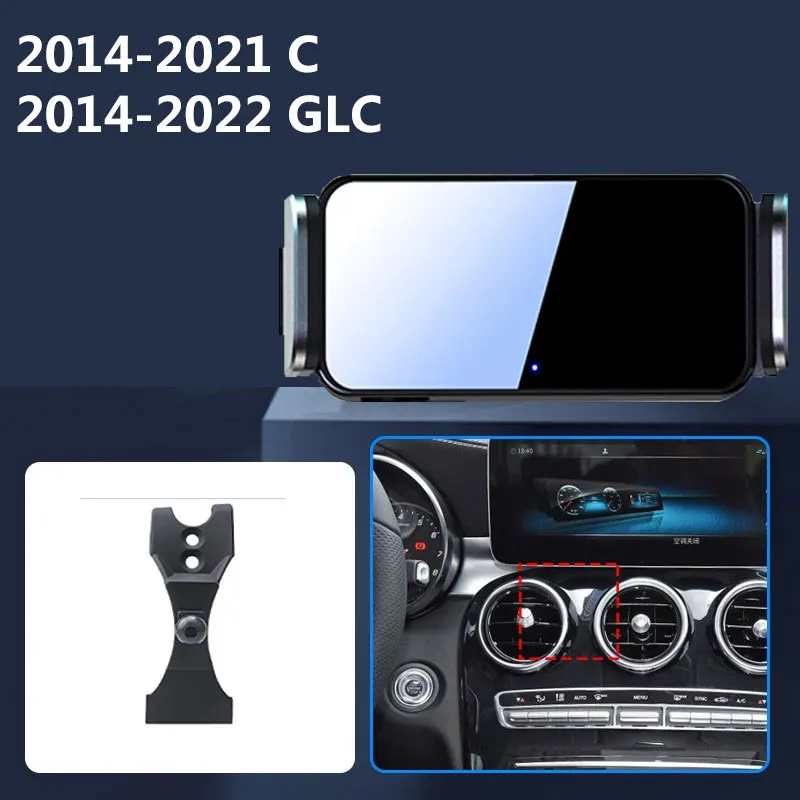 

Car Mobile Phone Holder For Mercedes Benz X253 C253 GLC 220d 200 300 Air Vent Mounts Rotation Bracket Smart Automatic Clamping