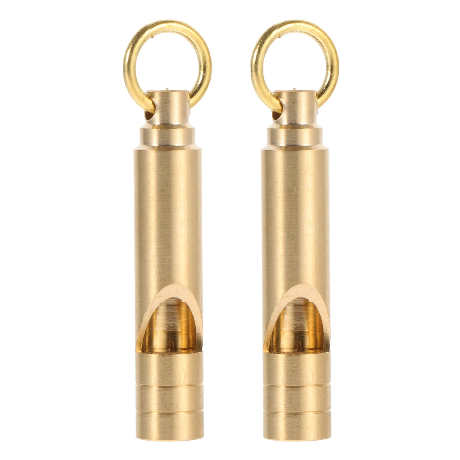 

2Pcs Retro Brass Whistle Referee Whistle for Competition Outdoor Survival Whistle