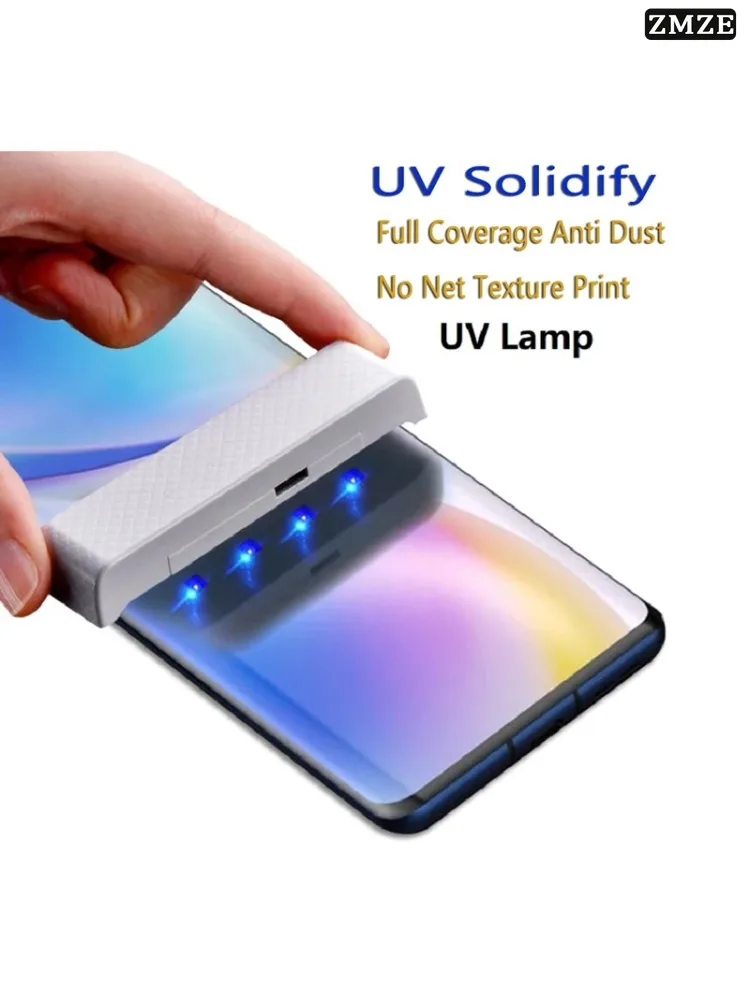 3 шт. УФ-защитное закаленное стекло для Samsung Galaxy S26 S25 S24 S23 S22 S21 S20 Ultra Plus, 3D-изогнутое, с защитой от царапин, высокой четкости (art.: 3920d97643bb1) - 3920d97643bb1