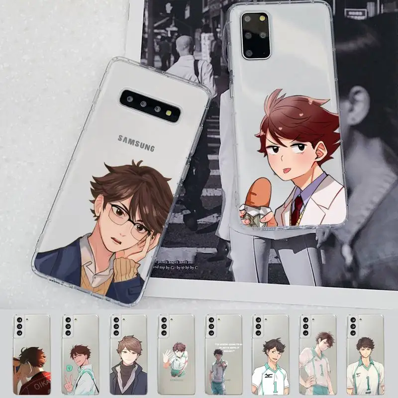 

Anime Haikyuu Oikawa Phone Case for Samsung A51 A52 A71 A12 for Redmi 7 9 9A for Huawei Honor8X 10i Clear Case