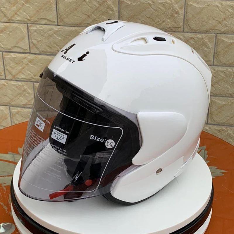 Мотоциклетный шлем RAM4 полуоткрытый в стиле ретро | Автомобили и мотоциклы