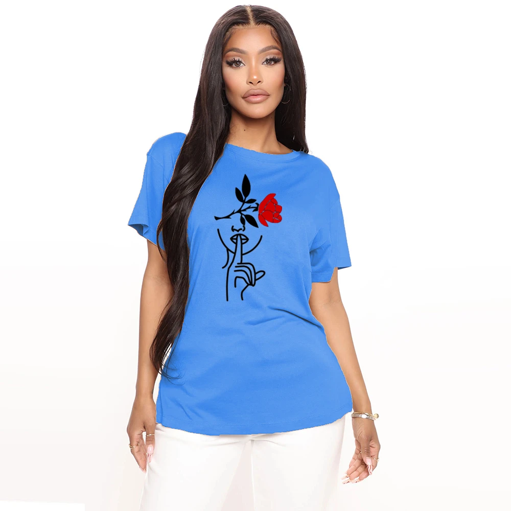 

Футболка женская с коротким рукавом, базовый трикотажный топ, удобная свободная хлопковая рубашка, на лето, 2022