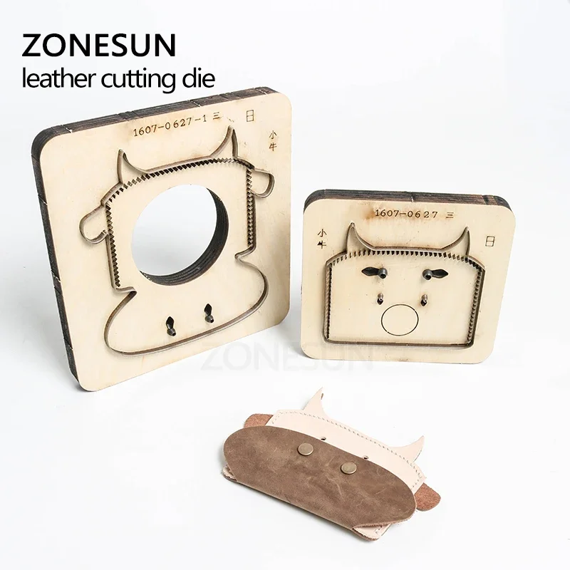 ZONESUN индивидуальный кожаный держатель для монет в форме теленка минималистичный