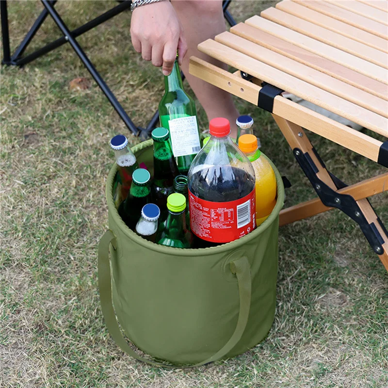

Foldable Round Bucket Outdoor Travel Portable Water Basin Storage Bucket Camping Equipment