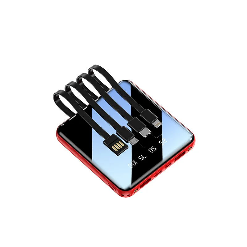 

Ultra-Thin Portable Fast Charge with Cable Power Bank Mini 20000 MA Large Capacity Mobile Power Gift