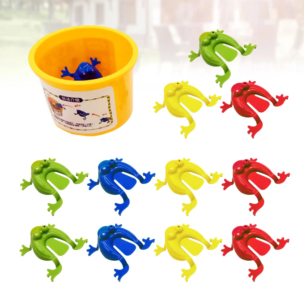 

12pcs Jumping Frogs Finger Pressing Funny Joyful Toys for Contest Prizes Boys Girls