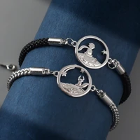 2pcs the little prince and fox couple bracelets charms bracelet for lovers wedding jewelry friendship best friend gift wholesale