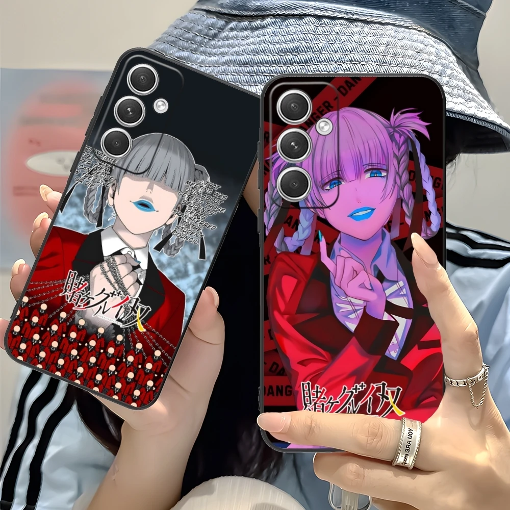 Kakegurui Kirari Anime Mobile Cell Phone Case for Samsung Galaxy S24 S23 S22 S21 S20 S10 S9 Plus FE Ultra Lite Black Cover Shell