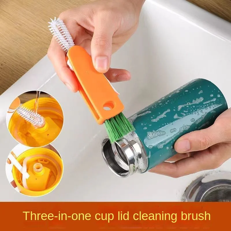 

Multifunctional Cup Cover Brush Groove Dead Corner Cup Washing Brush Milk Bottle Pacifier Artifact Household Cleaning Gap Brush