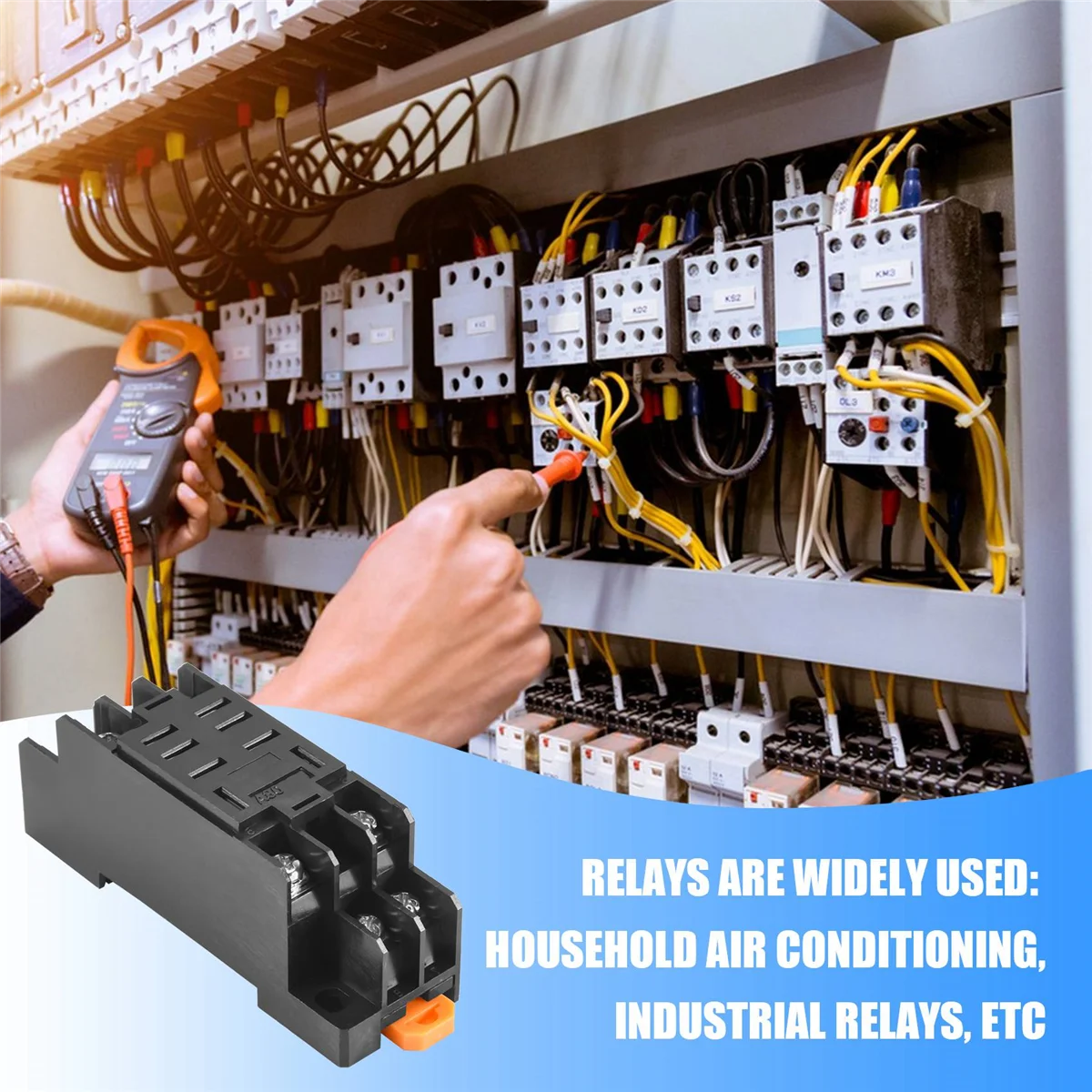 Реле мощности катушки 12 В постоянного тока DPDT LY2NJ HH62P-L JQX-13F 10 А с разъемом PTF08A