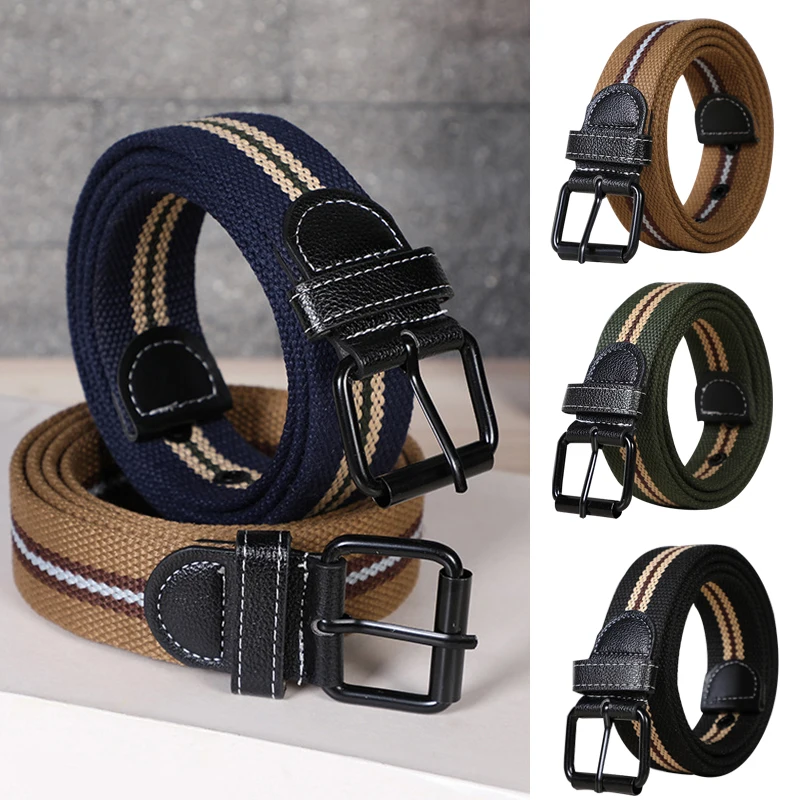 Durable Unisex Woven Belt Casual Military Tactical Belts Fashion Versatile Waist Belts for Pants Jeans Simple Style Braided Belt