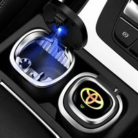 led light car ashtray with lid ashtray container for toyota corolla yaris aygo gt86 prius rav4 camry hilux auris avensis avalon