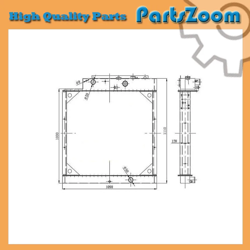

Water Cooling Radiator 14566120 for Volvo EC240B Excavator