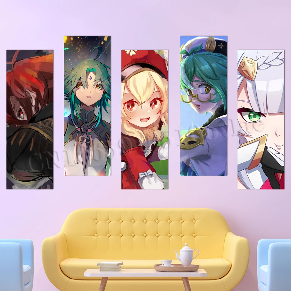 

Wallpaper Home Decoration Genshin Impact PVC Diluc HD Print Klee Poster Xiao Painting Living Room Wall Artwork DIY Mural Picture