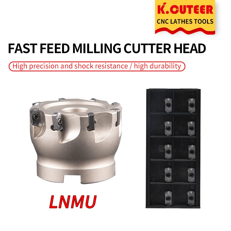 

Fast feed milling cutter LNMU03 40/50/63/80/100mm CNC lathe turning tool indexable milling cutter for LNMU0303ZER milling insert