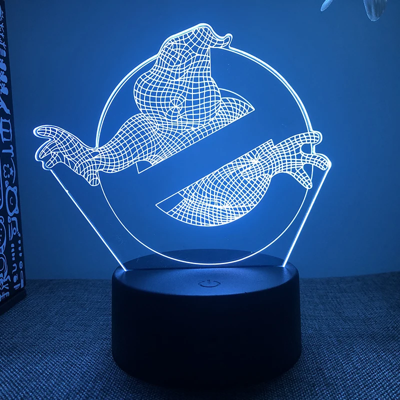 

Ghostbusters охотников-приведений для дома украшения ночник аниме фигурки декор комнаты светодиодная лампа манга светильник ночные этюды акрило...