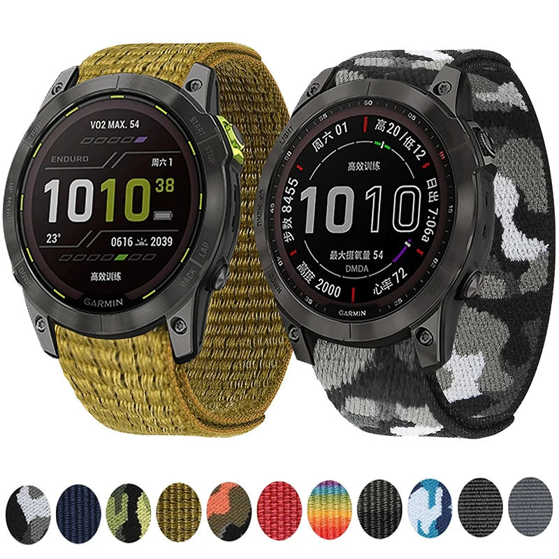 

26mm 22mm Sport Nylon Strap Wristband for Garmin Fenix 7X 7 6X 6 Pro 5X 5 3HR Forerunner 935 Smart Watch Quick Release Bracelet
