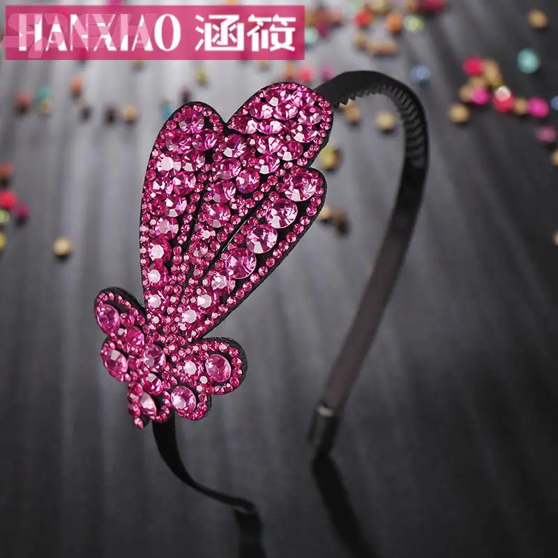 

Корейский женский чешский Алмазный лист Милая повязка на голову с зубцами шпилька для волос полностью алмазные аксессуары для волос очень ...