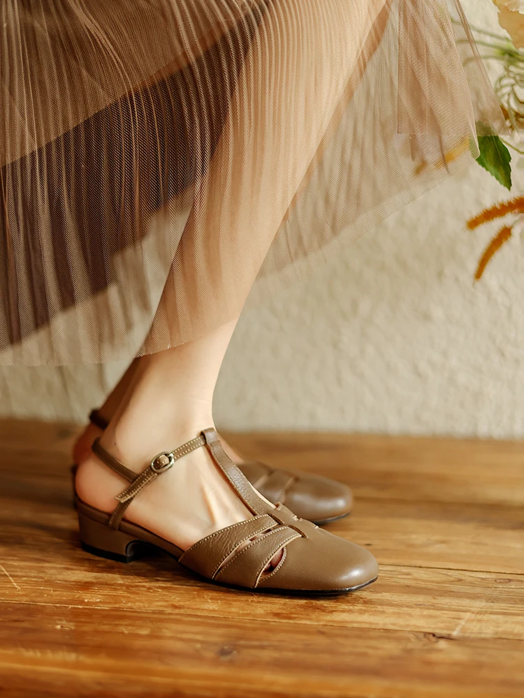 Женские сандалии в рыбацком стиле из натуральной кожи новые летние женские