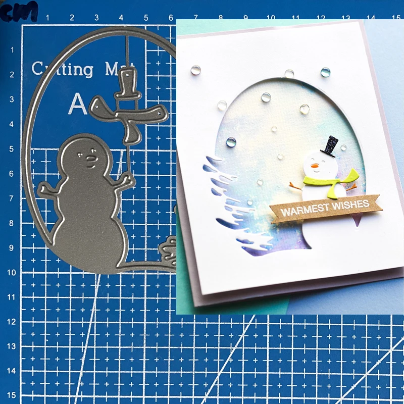 

Lucky Goddess Metal Cutting Dies Snowman oval Diy Scrapbooking Photo Album Decorative Embossing Paper Card Crafts