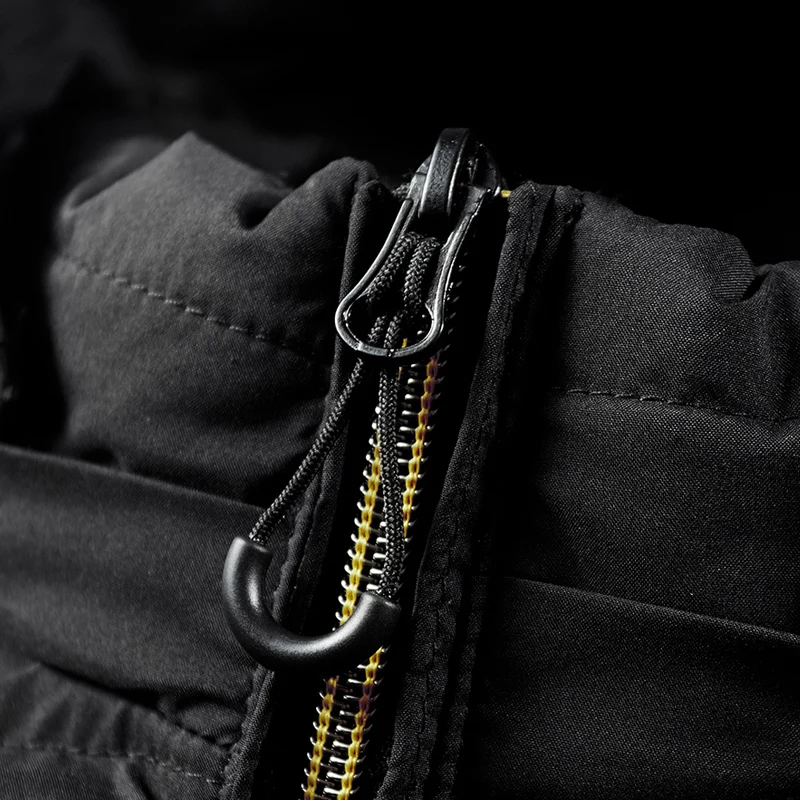 VARSANOL Winter Mens Parkas Thick Zipper Jackets 2022 Warm Male Clothing Outside Coats Solid Color Hooded Parkas Men Plus Size