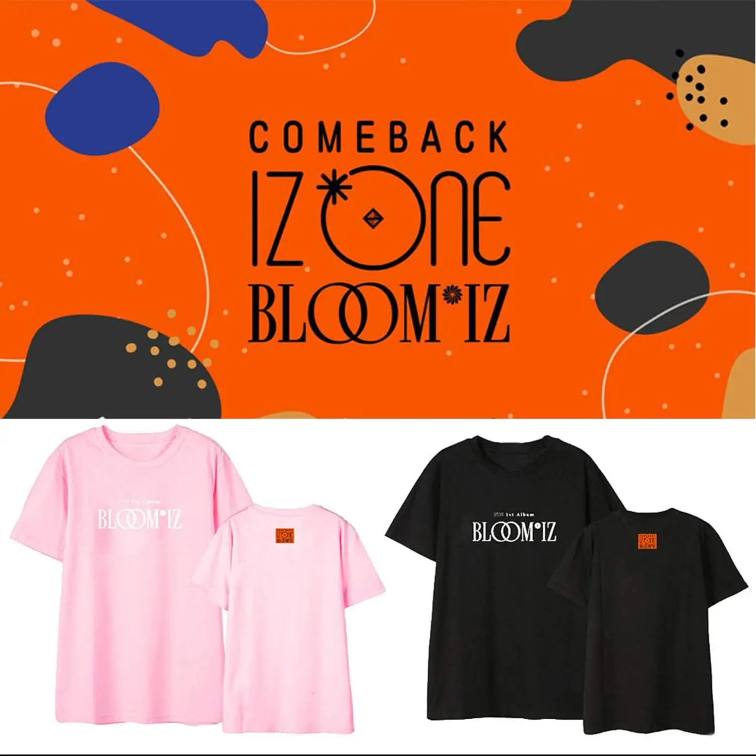 Xkpopfans Kpop IZONE T-Shirt New Album BLOOMIZ Support Tshirts SakuraYuJin Yena Tee Shirt