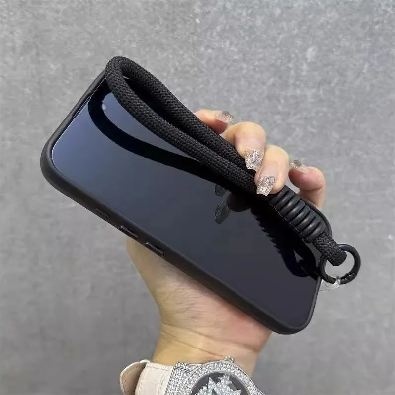 Чехол с магнитной зарядкой из натурального титана и ремешком для iPhone 16, 15, 14, 13, 12, 11 Pro Max Plus, чехол-бампер Magsafe (art.: 3920ce2d3fe55) - 3920ce2d3fe55