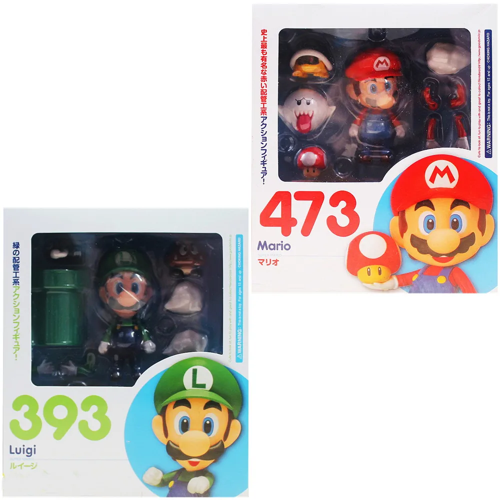 

Фигурки супер Марио, игрушка, набор Марио 473, Луиджи 393 с жабой, гриб, гомба, призрак, пуля, Великолепная модель, фигурки, игрушки