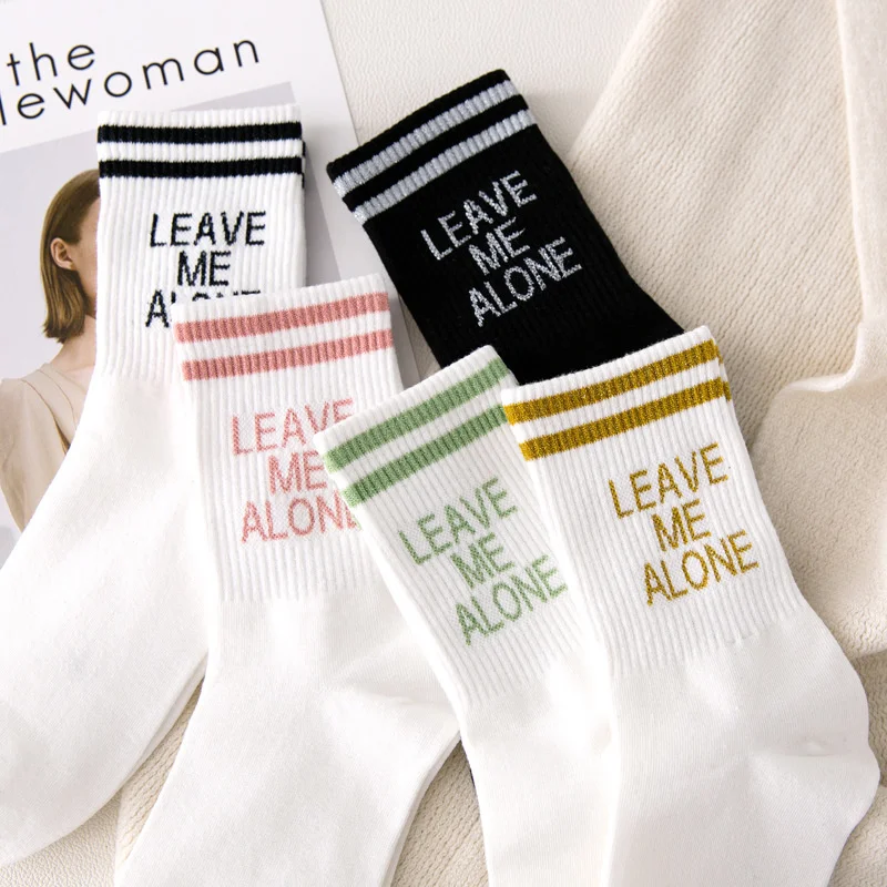 

Couple Socks Alphabet Women's Socks Cartoon Cute Cotton Women's Socks Long Alphabet Harajuku Ladies Fashion Quality Gift Socks