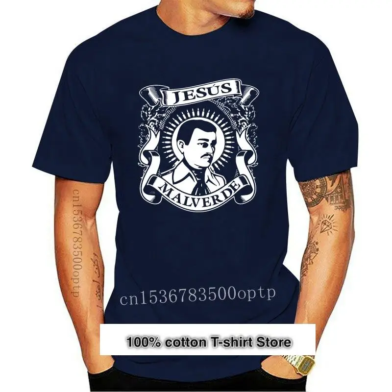 Camiseta negra de Jesus Malverde, héroe 14icano, ánde los poors, для мужчин и женщин