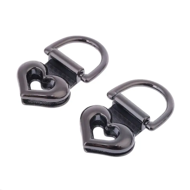 M6CC 2pcs Metal Heart Shape Clasp Turn Lock Twist Locks for DIY Handbag Shoulder Bag Purse Hardware