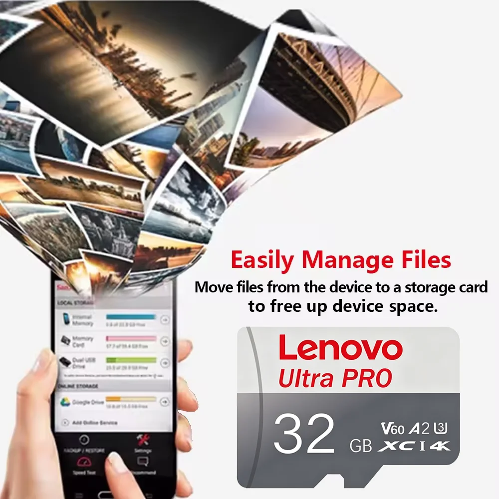 Фото Карта памяти Lenovo 512 ГБ Extreme microSDXC UHS-I с адаптером - до 190 МБ/с, C10, U3, V30, 4K, 5K, A2, Micro SD Card SanDisk №4