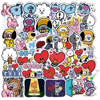 40pcs bt21 kpop bangtan boys stickers cartoon cute childrens hand account material notebook decoration stationery stickers