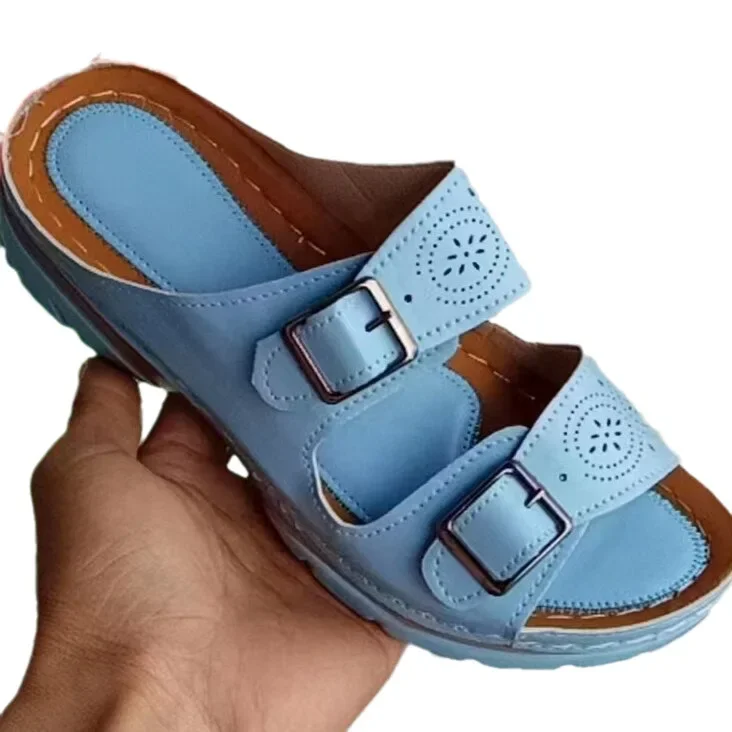 Женская летняя обувь с закрытым носком новинка 2024 удобные женские сандалии на