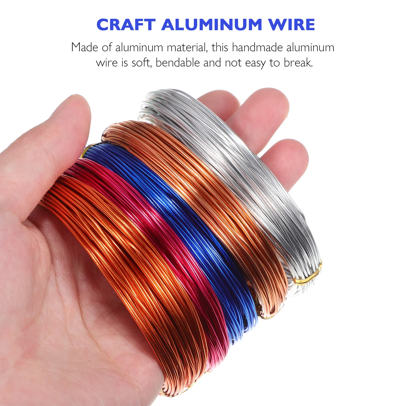 15 Rolls Aluminum Wire 1.0mm Flexible Anodized Metal Wire for Jewelry Making DIY Crafts