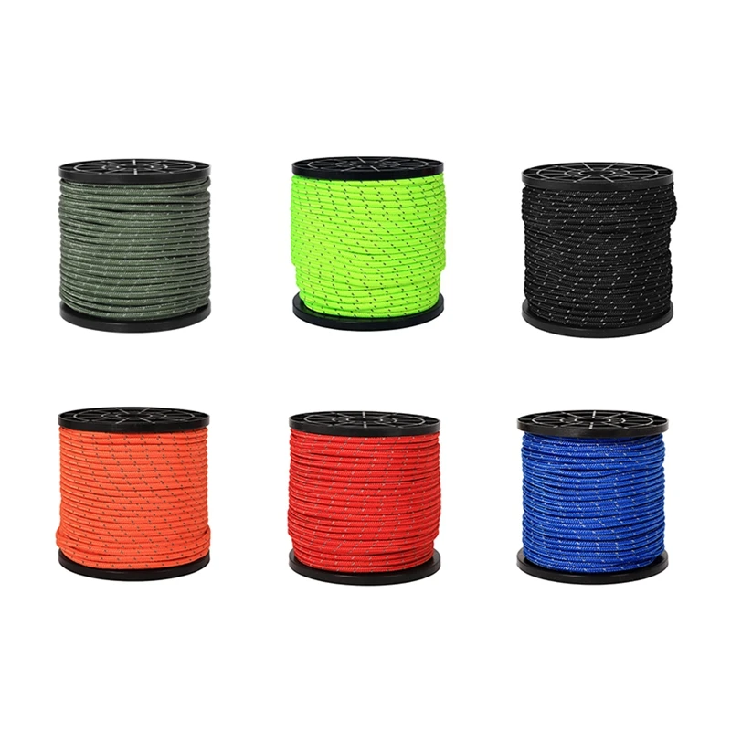 

Outdoor Tent Rope Roll Reflective Rope Tent Windproof Rope Fixed Rope Bold Reinforcement