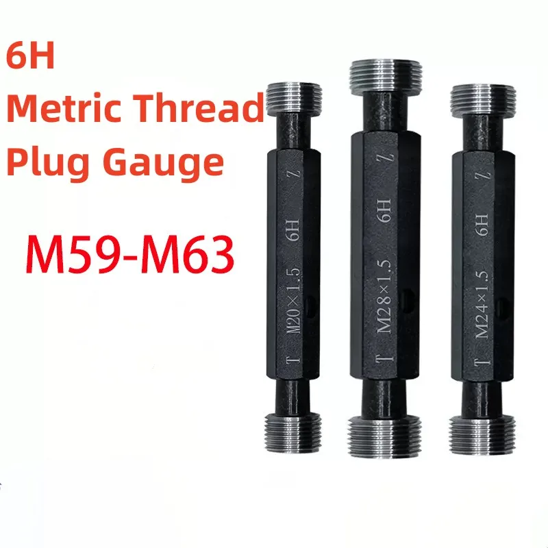 M59-M63  Steel Mer-cury Gage Metric Fine Thread Plug Gauge High Quality wholesale 6H M59 M60 M61 M62 M63