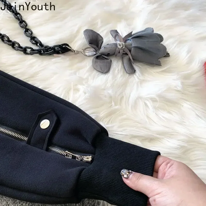 Брюки спортивные женские с карманами модные джоггеры на молнии повседневные