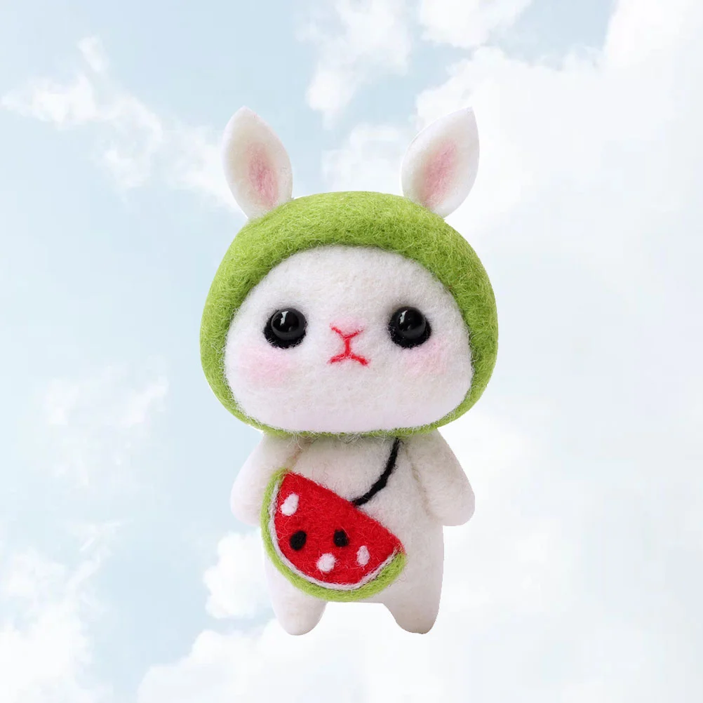 

Needle Felting Animals Wool Felted Felt Kitplushrabbit Bunny Diy Beginners Kids Craft Kits Set Needling Sewing Hand Roving