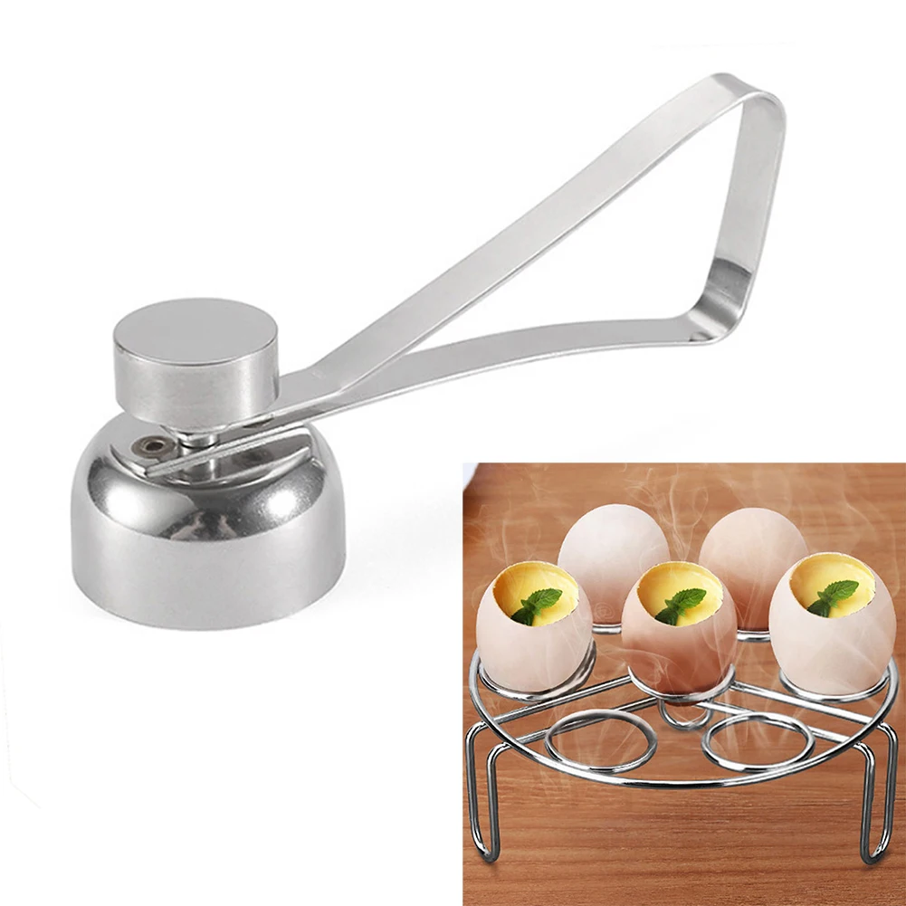 

Metal Egg Scissors Eggshell Opener Eggshell Cutter Double Head Egg Topper Shell Opener Boiled Raw Egg Creative Kitchen Tool