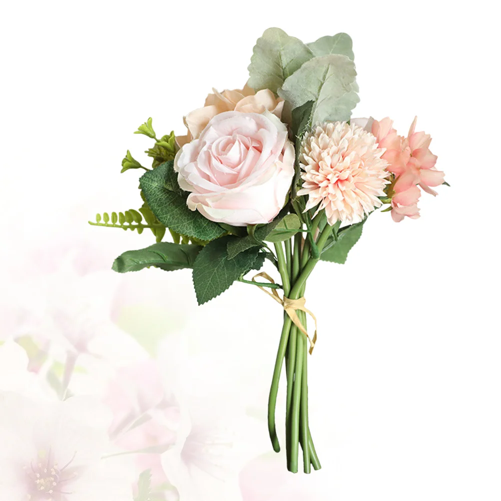 Купи 1pc Rosebud Flower Bouquet Simulation Flower Bouquet False Flower Bouquet Delicate Bridal Bouquet for Wedding Evening Proposal за 545 рублей в магазине AliExpress