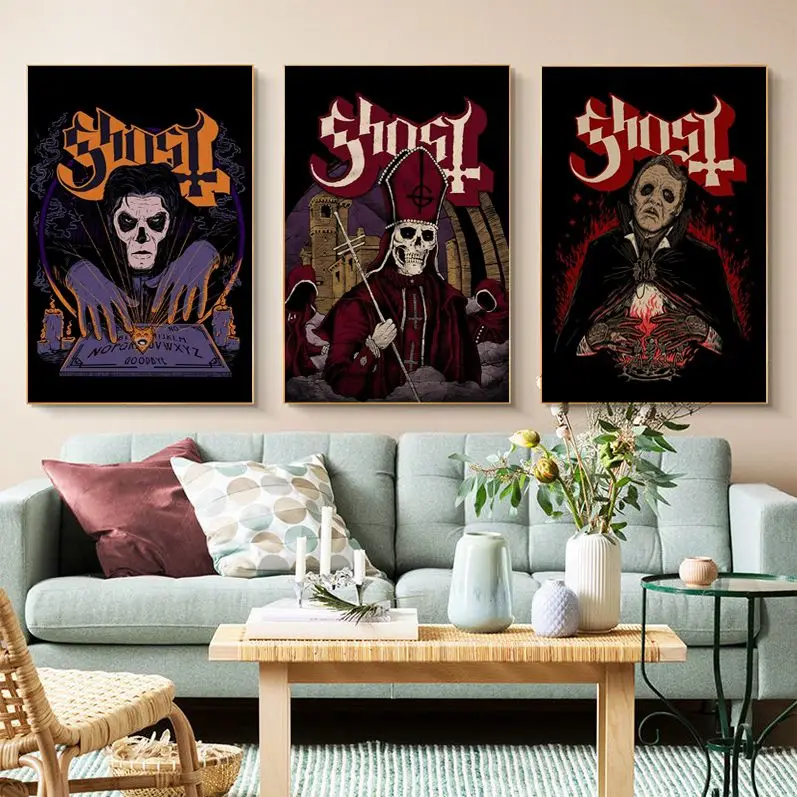 

Ghost Band Art Poster Vintage Room Home Bar Cafe Decor Room Wall Decor