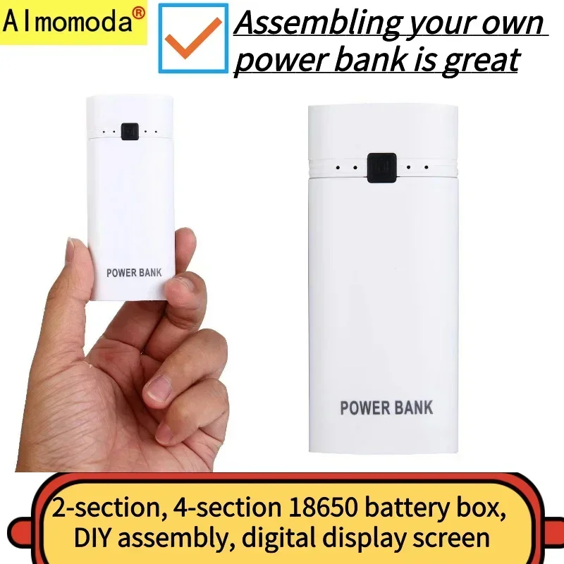 2 секции 4 корпус зарядного устройства 18650 комплект для мобильного блока питания