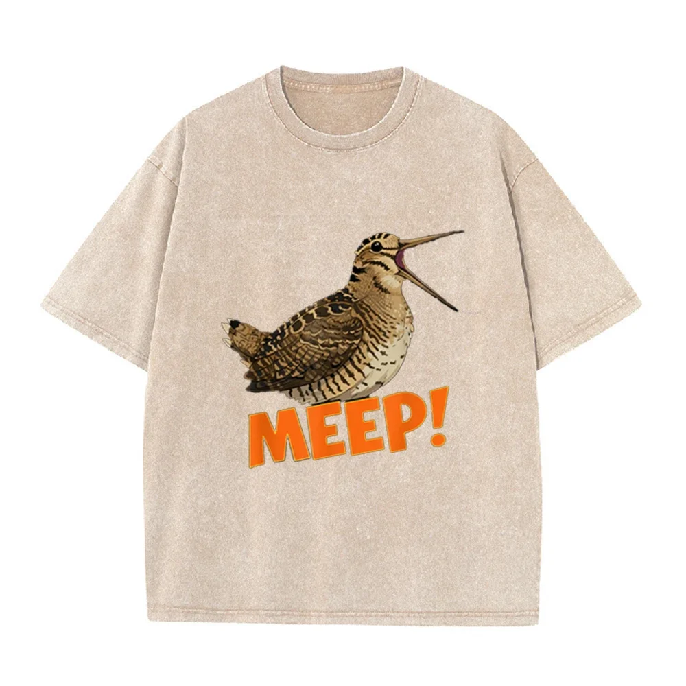 Футболка унисекс с графическим принтом American Woodcocks Meep Bird, из чистого хлопка, с забавным юмором, свободного кроя, с коротким рукавом, в уличном стиле, повседневная, на каждый день (art.: 3920dab02ef8f) - 3920dab02ef8f