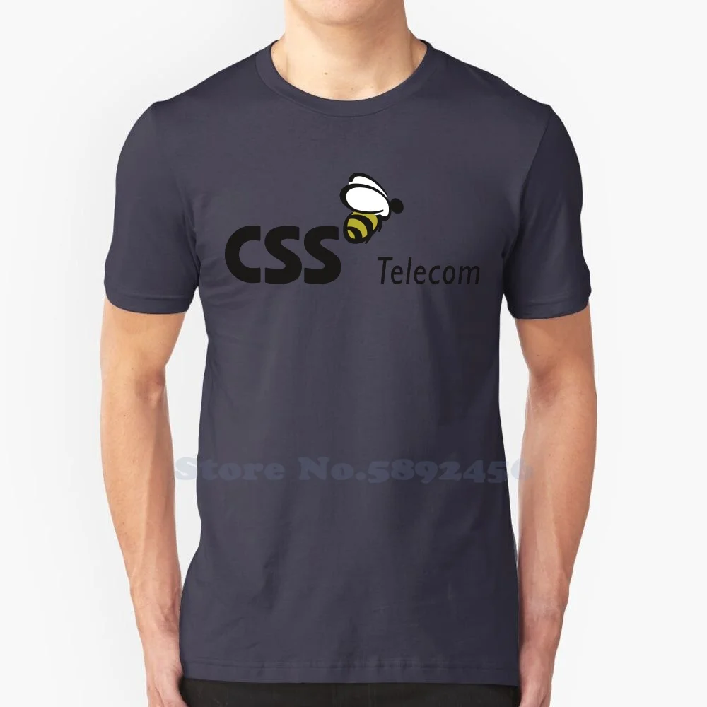 

Повседневная Уличная одежда CSS Telecom, футболка с принтом логотипа, графическая футболка из 100% хлопка