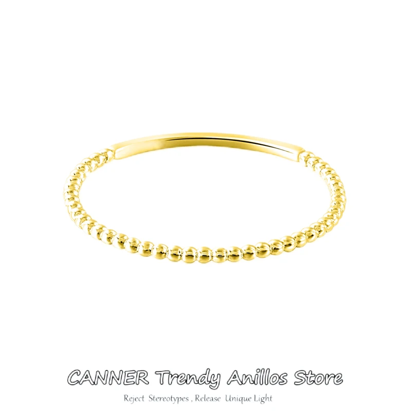 

CANNER New Customized Rings 14K 10K Yewllow Gold for Women Rings For Women Matching Band Engagement for Party 6/7/8 Size Anillos