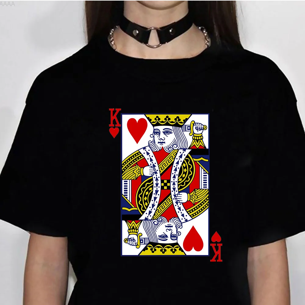 

Playing Card top women summer tshirt girl 2000s manga graphic clothes