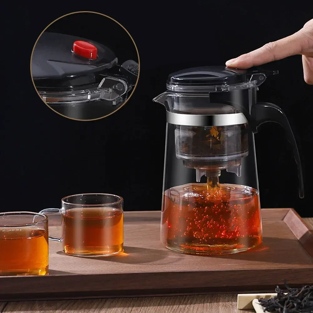 

Convenient Teapot Heat Glass Office Pot Herbal Teaware Tea Tea With For Maker Infuser Resistant Tea Tea Pot Kettle Coffee Flower